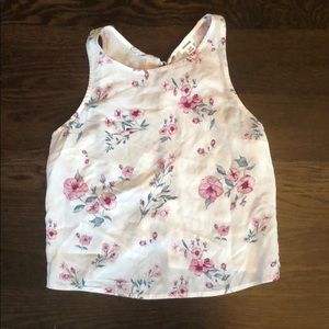 white flower shirt